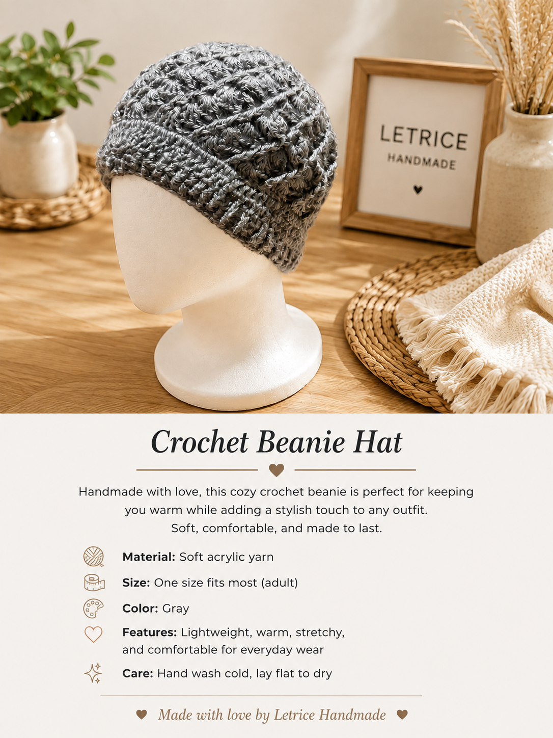Grey beanie